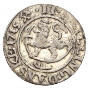 Реверс монеты Норвегия, 2 скиллинга, 1714-1718, Более богато украшенная двойная монограмма