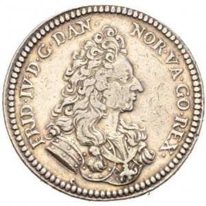 Аверс монеты Норвегия, 3 кроны, 1699, Смена трона