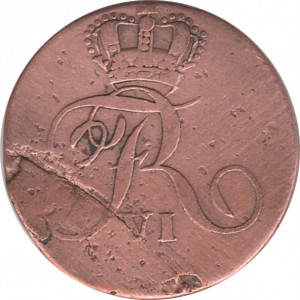 Аверс монеты Норвегия, 1 скиллинг, 1809