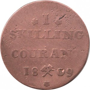 Реверс монеты Норвегия, 1 скиллинг, 1809