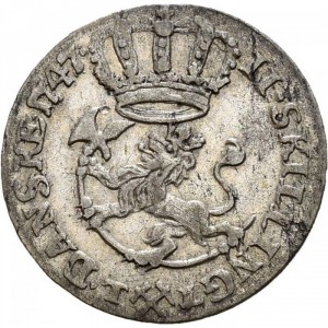 Реверс монеты Норвегия, 2 скиллинга, 1747-1756