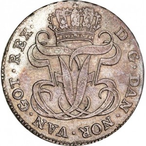 Аверс монеты Норвегия, 24 скиллинга, 1763-1765