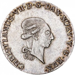 Аверс монеты Норвегия, ⅓ спесие далера, 1795-1803