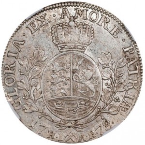 Реверс монеты Норвегия, ½ спесие далера, 1776-1779