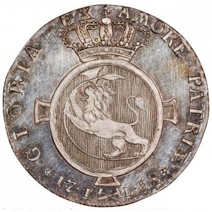 Реверс монеты Норвегия, 1 спесие далер, 1767-1768