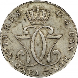 Аверс монеты Норвегия, 1 спесие далер, 1776-1785