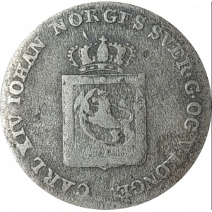 Аверс монеты Норвегия, 2 скиллинга, 1825