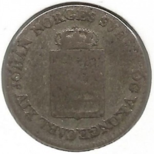 Аверс монеты Норвегия, 4 скиллинга, 1825