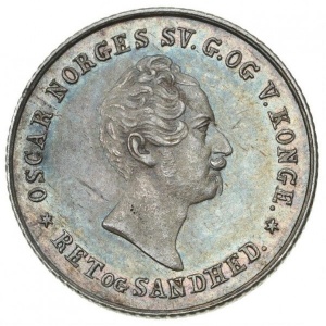 Аверс монеты Норвегия, 12 скиллингов, 1845-1856