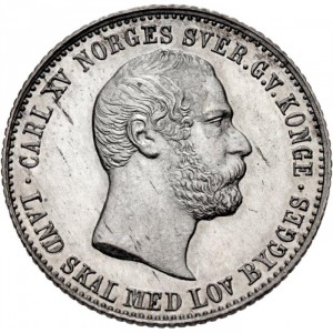 Аверс монеты Норвегия, 12 скиллингов, 1861-1862
