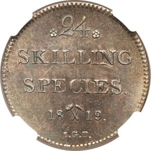 Реверс монеты Норвегия, 24 скиллинга, 1819