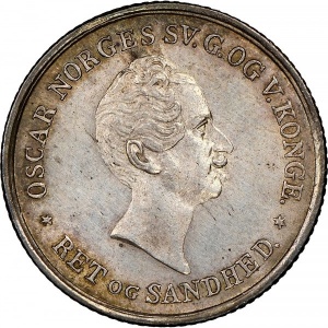 Аверс монеты Норвегия, 24 скиллинга, 1845-1855