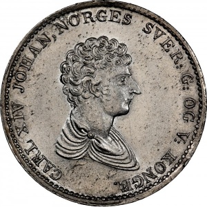 Аверс монеты Норвегия, ½ спесие далера, 1827-1836
