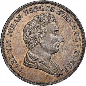 Аверс монеты Норвегия, ½ спесие далера, 1844