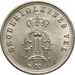 Аверс монеты Норвегия, 25 эре, 1876
