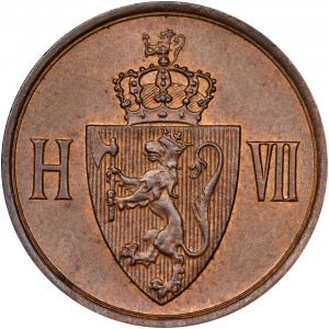 Аверс монеты Норвегия, 2 эре, 1906-1907