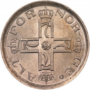 Аверс монеты Норвегия, 25 эре, 1909-1919