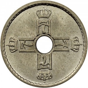 Аверс монеты Норвегия, 25 эре, 1924-1950