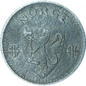 Аверс монеты Норвегия, 25 эре, 1943-1945