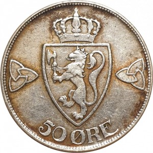 Реверс монеты Норвегия, 50 эре, 1909-1919