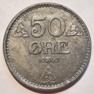 Реверс монеты Норвегия, 50 эре, 1941-1945