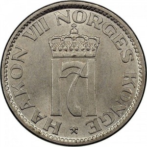 Аверс монеты Норвегия, 50 эре, 1953-1957
