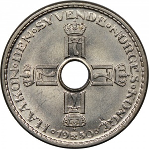 Аверс монеты Норвегия, 1 крона, 1925-1951