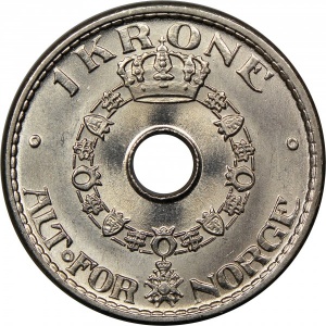 Реверс монеты Норвегия, 1 крона, 1925-1951
