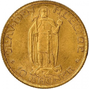 Реверс монеты Норвегия, 10 крон, 1910