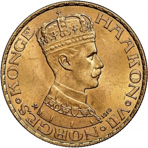 Аверс монеты Норвегия, 20 крон, 1910