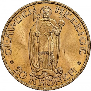 Реверс монеты Норвегия, 20 крон, 1910