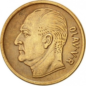 Аверс монеты Норвегия, 5 эре, 1958-1973