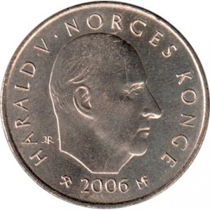 Аверс монеты Норвегия, 20 крон, 2006, 100 лет со дня смерти Генрика Ибсена