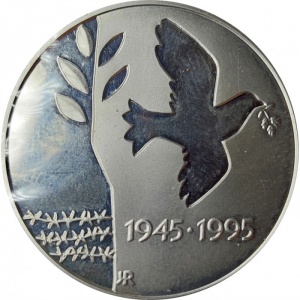 Реверс монеты Норвегия, 50 крон, 1995, 50 лет окончанию Второй Мировой войны