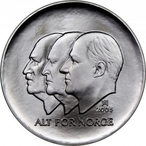 Аверс монеты Норвегия, 100 крон, 2005, 100 лет Независимости