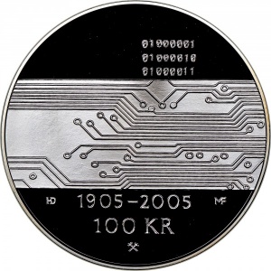 Реверс монеты Норвегия, 100 крон, 2005, 100 лет Независимости