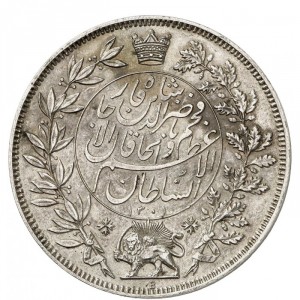 Реверс монеты Иран, 1 туман, 1884