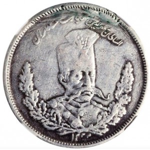 Аверс монеты Иран, 5000 динаров, 1906