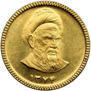 Аверс монеты Иран, 1 азади, 1991-2007, Аятолла Хомейни /с длинной бородой/