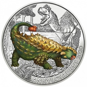 Реверс монеты Австрия, 3 евро, 2020, Анкилозавр /Ankylosaurus magniventris/
