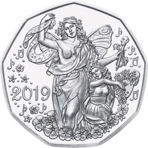 Реверс монеты Австрия, 5 евро, 2019, Новый год