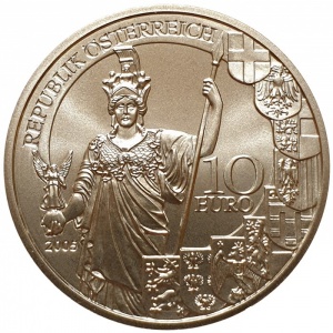 Аверс монеты Австрия, 10 евро, 2005, 60 лет Второй республике