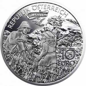 Аверс монеты Австрия, 10 евро, 2010, Австрийские сказки и легенды - Король под горой