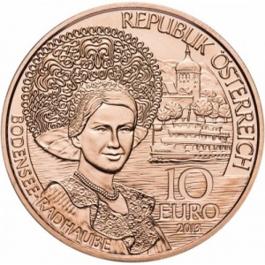 Аверс монеты Австрия, 10 евро, 2013, Земли Австрии - Форарльберг
