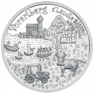 Реверс монеты Австрия, 10 евро, 2013, Земли Австрии - Форарльберг