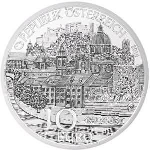 Аверс монеты Австрия, 10 евро, 2014, Земли Австрии - Зальцбург
