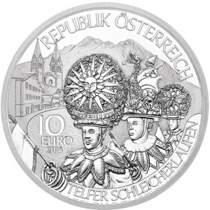 Аверс монеты Австрия, 10 евро, 2014, Земли Австрии - Тироль