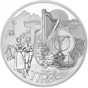 Реверс монеты Австрия, 10 евро, 2014, Земли Австрии - Тироль