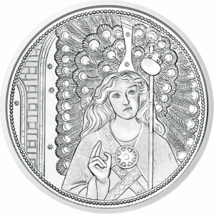 Реверс монеты Австрия, 10 евро, 2018, Посланники небес - Архангел Рафаил