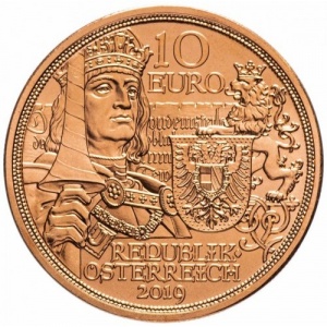 Аверс монеты Австрия, 10 евро, 2019, В кольчуге и с мечом - Рыцарство